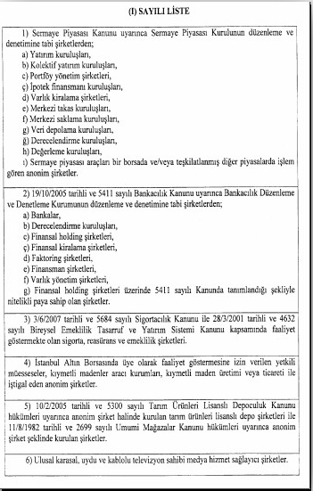 bagimsiz denetim I sayili liste Bağımsız Denetim Yaptıracak Şirketler